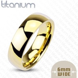Bague Titane Solide Dorée Traditionnelle Mariage - Bague homme et femme en titane