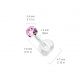 Piercing labret Bio-Flex Téflon cristal rose