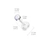 Piercing labret Bioflex Téflon pierre lumineuse blanche