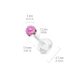 Piercing oreille labret Bioflex Téflon opaline rose