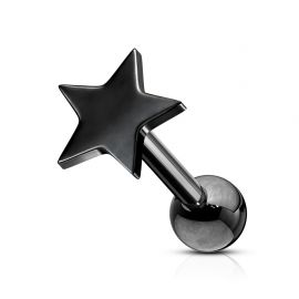 Piercing cartilage hélix étoile noire