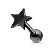Piercing cartilage hélix étoile noire