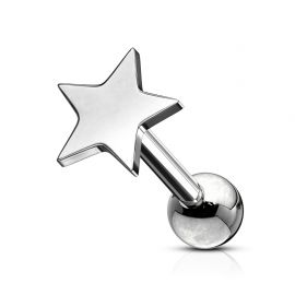 Piercing cartilage hélix étoile argenté