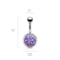 Piercing nombril druse violet