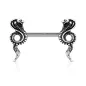 Piercing téton acier cobra antique Piercing téton acier cobra antique