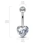 Piercing nombril pierre coeur 8 mm Piercing nombril pierre coeur 8 mm