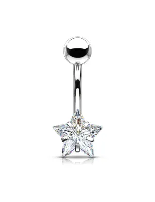 Piercing nombril pierre étoile
