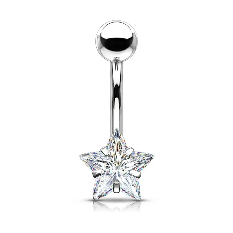 Piercing nombril pierre étoile