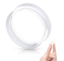 Piercing tunnel en silicone transparent ultra souple
