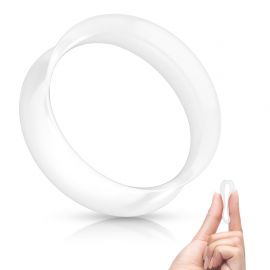 Piercing tunnel en silicone blanc ultra souple