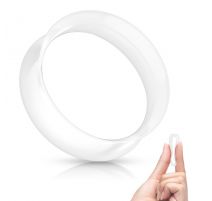 Piercing tunnel en silicone blanc ultra souple