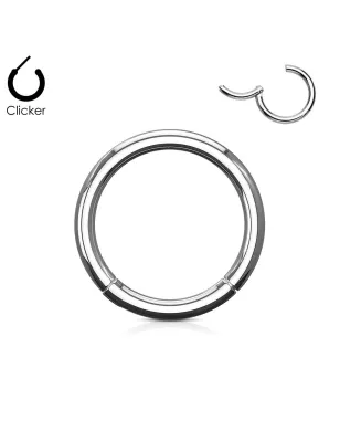 Piercing anneau segment clipsable acier chirurgical