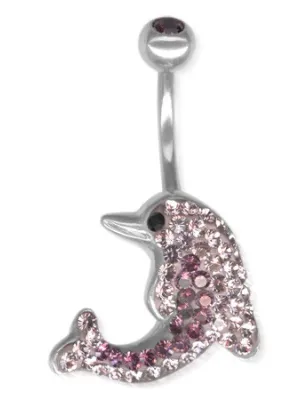 Piercing nombril Swarovski Crystal Evolution Dauphin - Bijou Piercing Nombril