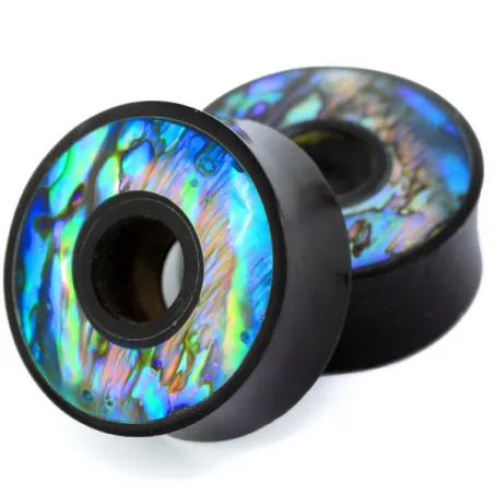 Piercing Plug Oreille Corne Naturelle Nacre Abalone - Bijou Piercing Plug, Tunnel, Ecarteur
