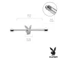 Piercing industriel Playboy serti de cristaux
