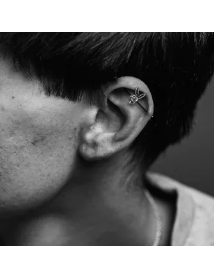 Piercing industriel Playboy skull noir