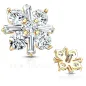 Piercing microdermal plaqué or carré croix zirconium Piercing microdermal plaqué or carré croix zirconium
