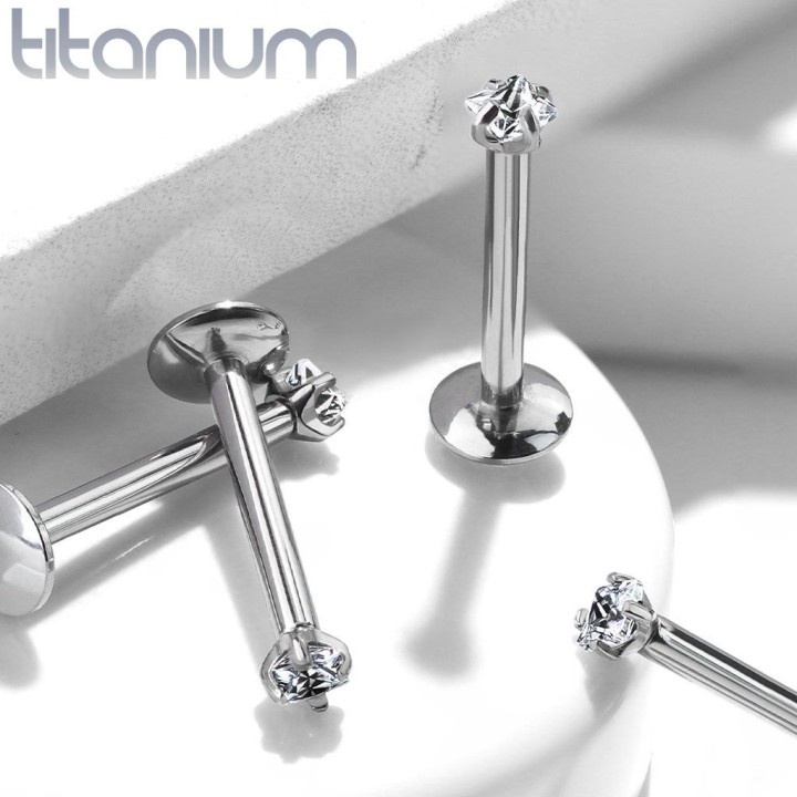 Piercing Labret Monroe Gemme Carré Titane G23