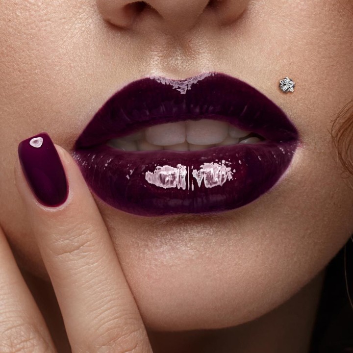 Piercing Labret Monroe Gemme étoile Titane G23