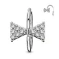 Piercing nez anneau noeud papillon pavé de strass