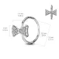 Piercing nez anneau noeud papillon pavé de strass