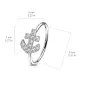 Piercing nez anneau ancre pavée de strass