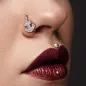 Piercing nez anneau ancre pavée de strass