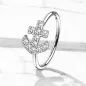 Piercing nez anneau ancre pavée de strass
