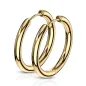 Paire boucles d'oreille anneaux en acier doré Paire boucles d'oreille anneaux en acier doré