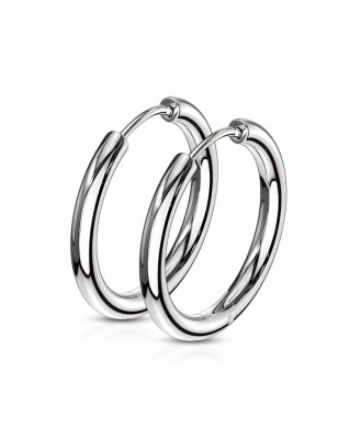 Paire boucles d'oreille anneaux en acier inoxydable