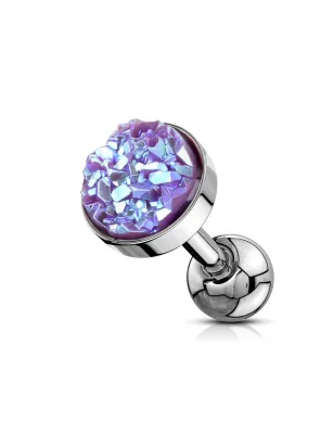 Piercing cartilage hélix druse violette