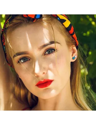 Piercing cartilage hélix druse verte