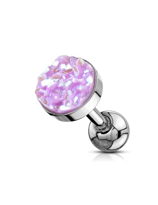 Piercing oreille cartilage hélix druse violet clair