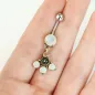 Piercing nombril pendentif cristaux opalite Piercing nombril pendentif cristaux opalite