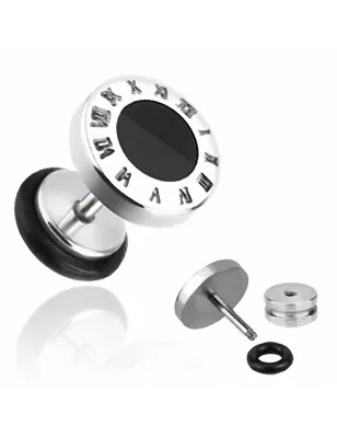 Piercing oreille faux plug chiffres romains