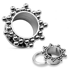 Piercing tunnel oreille cluster boules