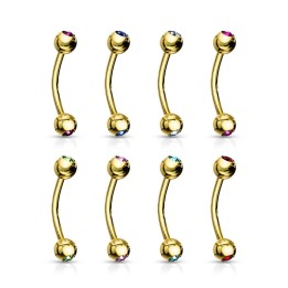 Piercing arcade Plaqué Or avec Gemmes