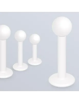 Piercing Labret acier chirurgical Blanc Mat - Bijou Piercing Labret