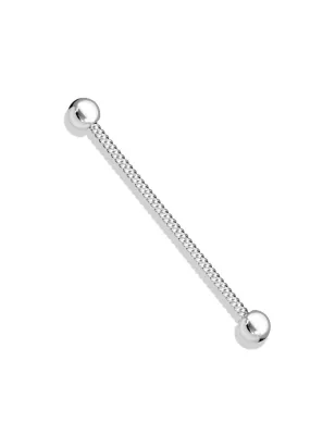 Piercing industriel oreille corde torsadée acier chirurgical