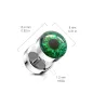 Piercing oreille faux plug oeil vert