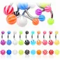Lot de 8 piercing nombril boules candy