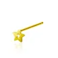 Piercing nez Argent Tige Pliable Etoile Doré