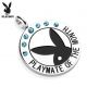 Pendentif Playboy "Playmate of the month" gemmes turquoises