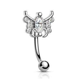 Piercing arcade papillon marquise acier chirurgical