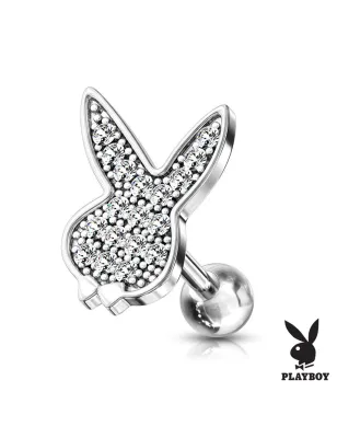 Piercing cartilage oreille Playboy pavé de strass