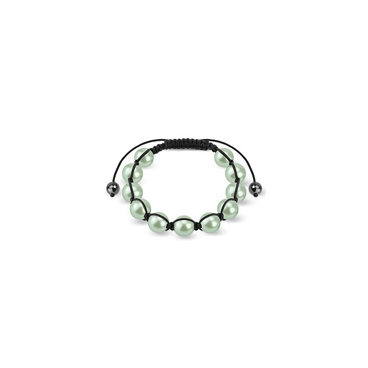 Bracelet Shamballa avec billes perles vertes