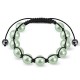 Bracelet Shamballa avec billes perles vertes