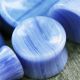 Piercing plug pierre agate dentelle bleue