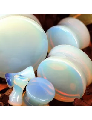 Piercing plug pierre opalite naturelle