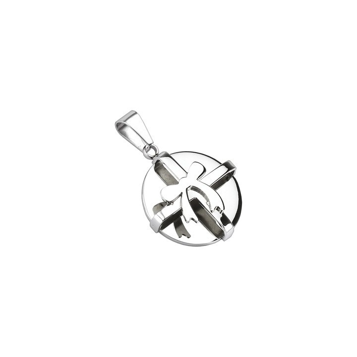 Achat Bijou Pendentif Ruban Noeud Papillon en acier inoxydable